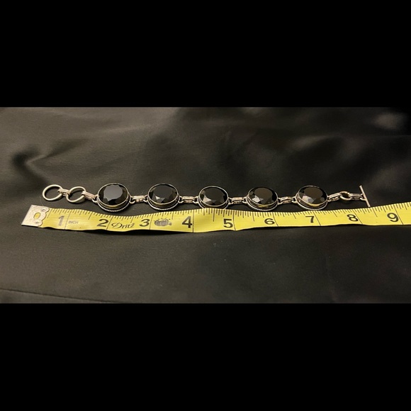 Black Onyx Silver Bracelet - Picture 6 of 8